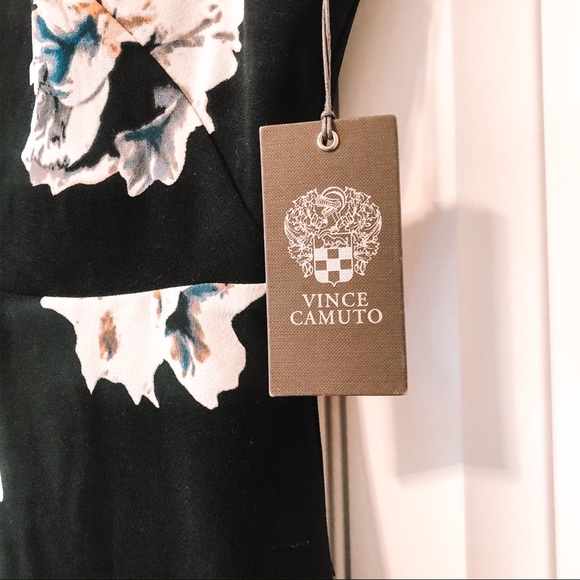 Vince Camuto Floral Duet A-Line Dress - Picture 5 of 6